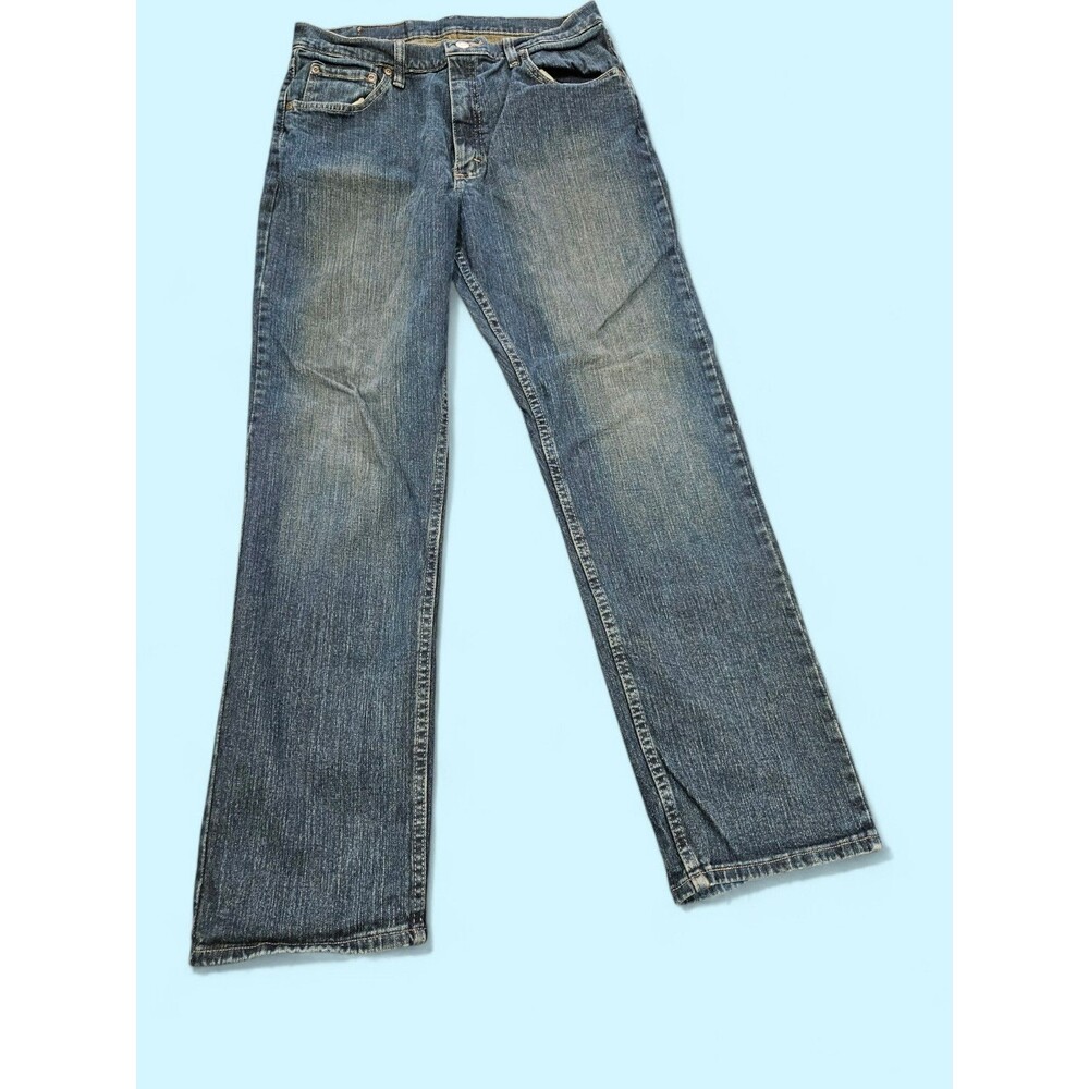 Men's Wrangler Straight Leg Relaxed Fit 32x32 Dark Wash Jeans